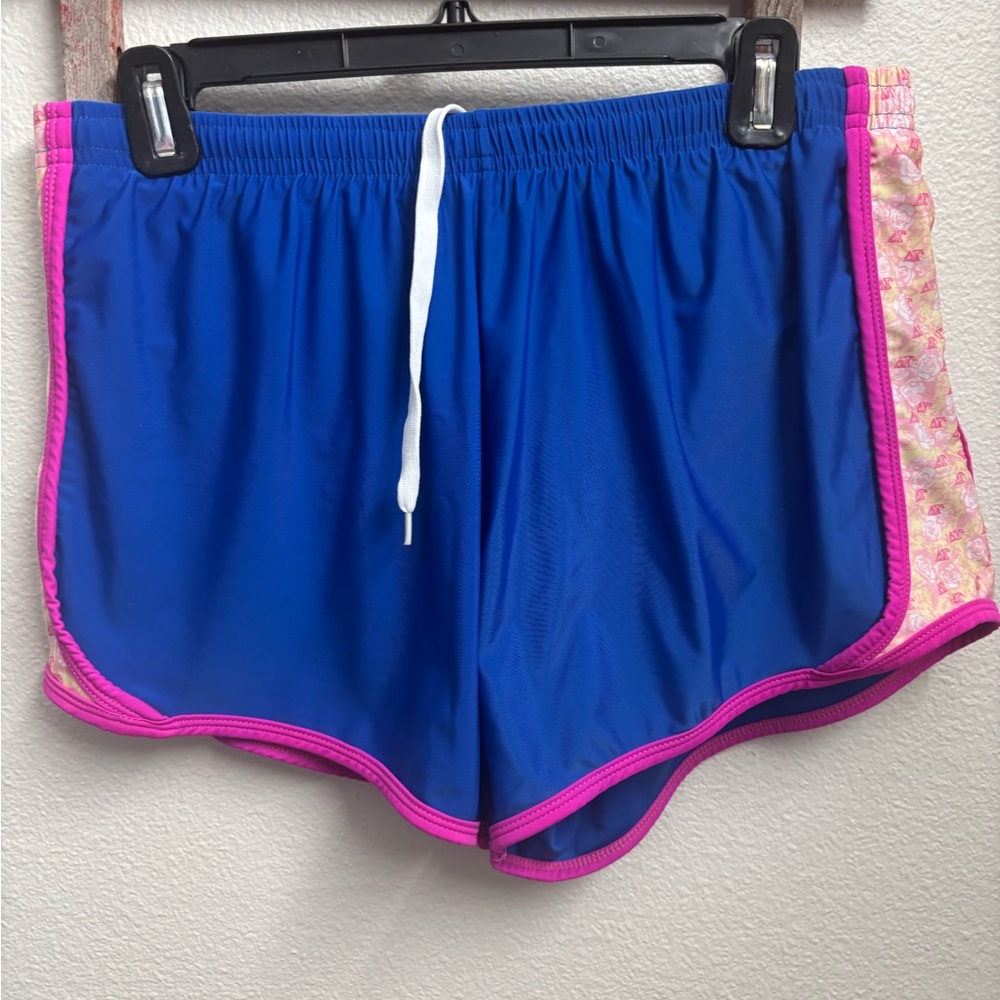 Blue and Pink Women's Athletic‎ Shorts